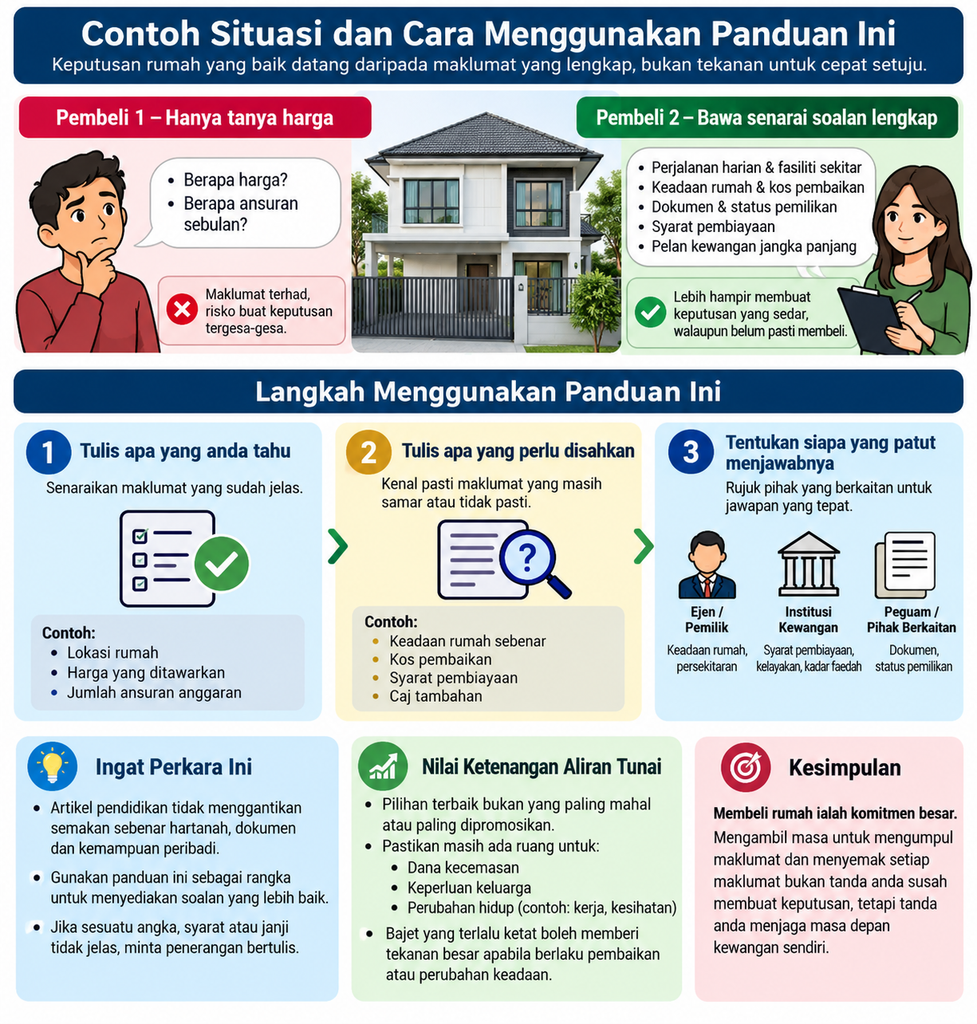 Panduan membuat keputusan membeli rumah dengan semakan harga, dokumen, pembiayaan dan kemampuan kewangan