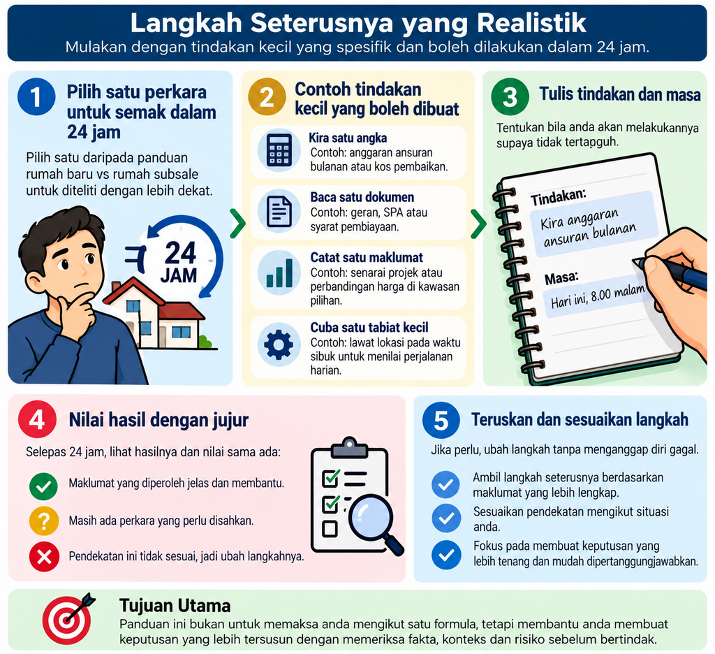 Langkah seterusnya membeli rumah dalam tempoh 24 jam dengan semakan fakta, dokumen dan kemampuan kewangan